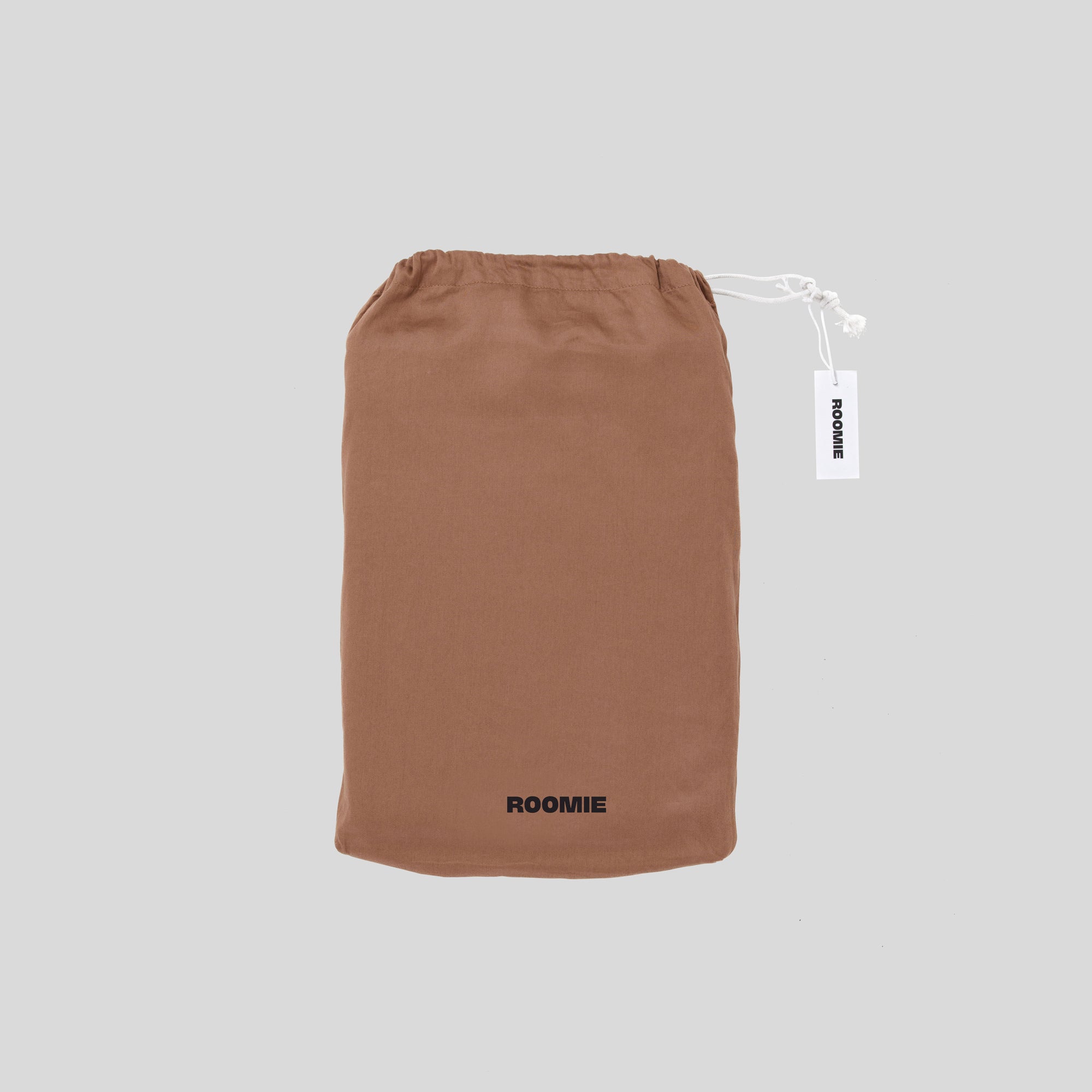 Roomie brown organic cotton fitted sheet bag